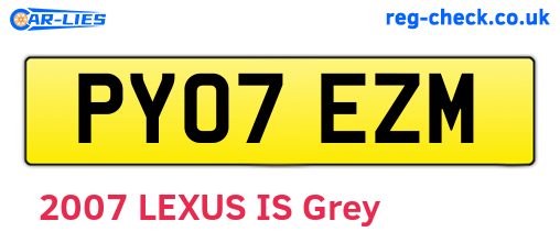 PY07EZM are the vehicle registration plates.