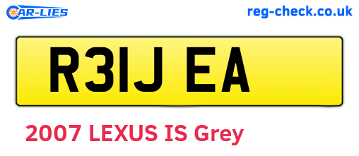 R31JEA are the vehicle registration plates.