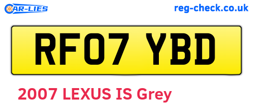 RF07YBD are the vehicle registration plates.