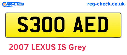 S300AED are the vehicle registration plates.