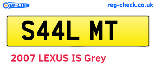 S44LMT are the vehicle registration plates.