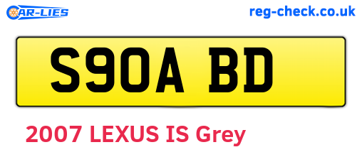 S90ABD are the vehicle registration plates.