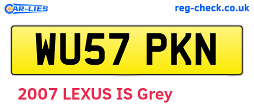 WU57PKN are the vehicle registration plates.