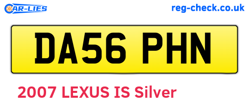 DA56PHN are the vehicle registration plates.