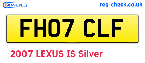 FH07CLF are the vehicle registration plates.