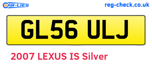 GL56ULJ are the vehicle registration plates.