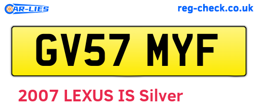 GV57MYF are the vehicle registration plates.