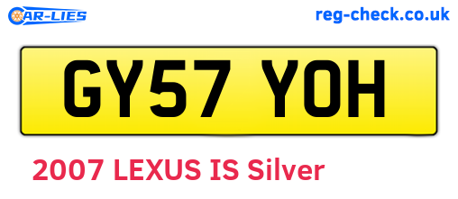 GY57YOH are the vehicle registration plates.