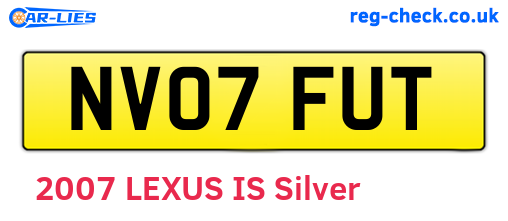 NV07FUT are the vehicle registration plates.