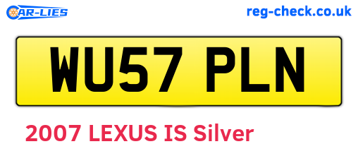 WU57PLN are the vehicle registration plates.