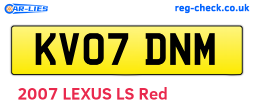 KV07DNM are the vehicle registration plates.
