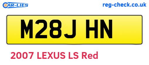 M28JHN are the vehicle registration plates.