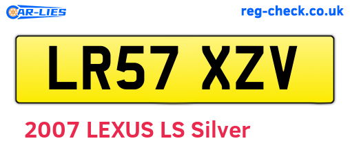 LR57XZV are the vehicle registration plates.