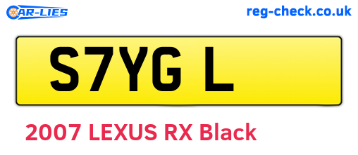 S7YGL are the vehicle registration plates.