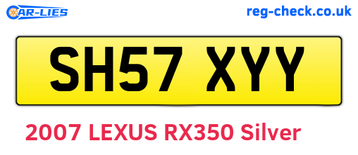 SH57XYY are the vehicle registration plates.