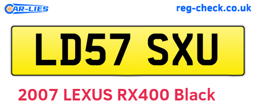 LD57SXU are the vehicle registration plates.