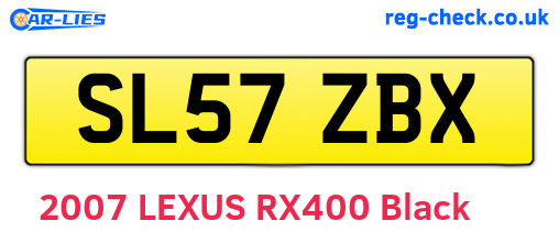 SL57ZBX are the vehicle registration plates.