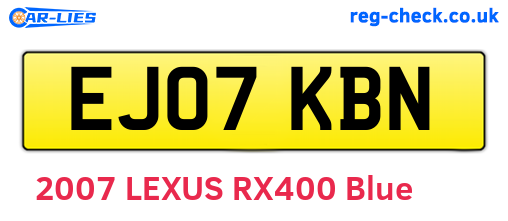 EJ07KBN are the vehicle registration plates.