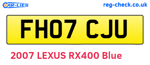FH07CJU are the vehicle registration plates.