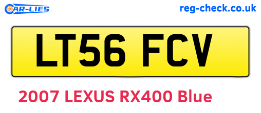 LT56FCV are the vehicle registration plates.