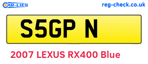 S5GPN are the vehicle registration plates.