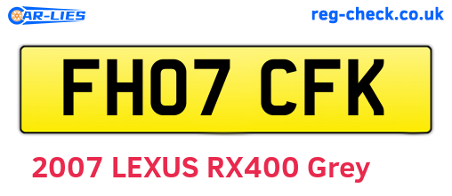 FH07CFK are the vehicle registration plates.