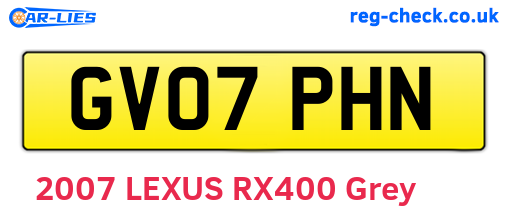 GV07PHN are the vehicle registration plates.