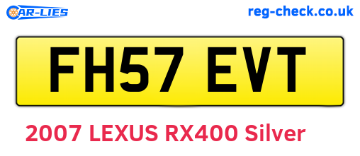 FH57EVT are the vehicle registration plates.