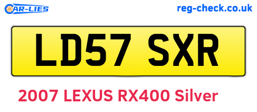LD57SXR are the vehicle registration plates.