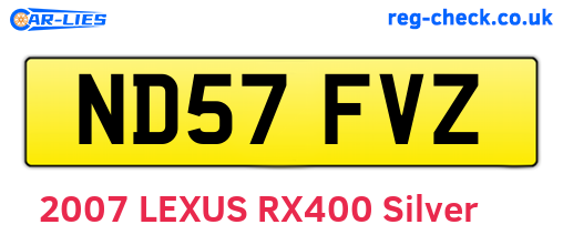 ND57FVZ are the vehicle registration plates.