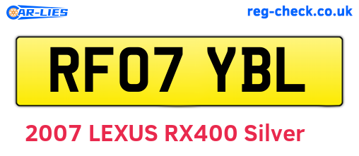 RF07YBL are the vehicle registration plates.