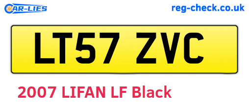 LT57ZVC are the vehicle registration plates.