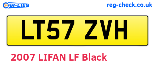 LT57ZVH are the vehicle registration plates.
