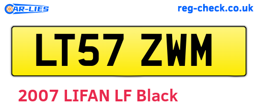LT57ZWM are the vehicle registration plates.