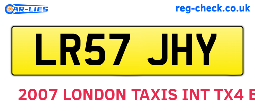 LR57JHY are the vehicle registration plates.