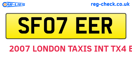 SF07EER are the vehicle registration plates.