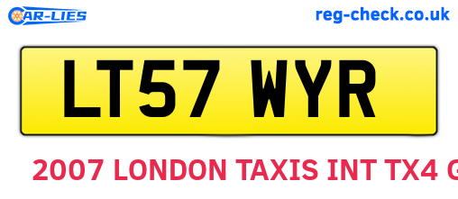 LT57WYR are the vehicle registration plates.