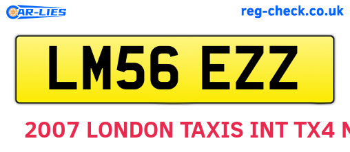 LM56EZZ are the vehicle registration plates.