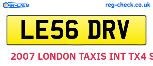 LE56DRV are the vehicle registration plates.