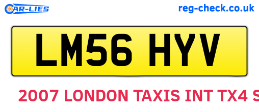 LM56HYV are the vehicle registration plates.