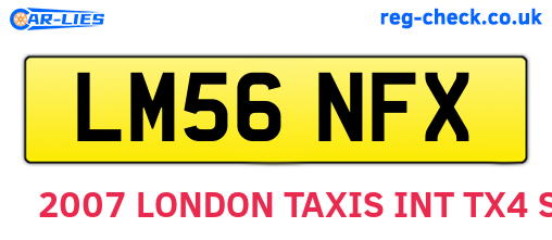 LM56NFX are the vehicle registration plates.
