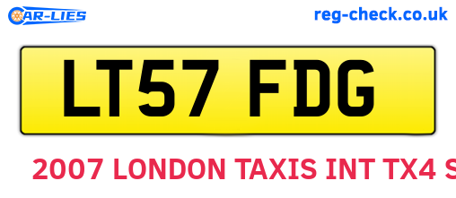 LT57FDG are the vehicle registration plates.