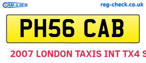 PH56CAB are the vehicle registration plates.