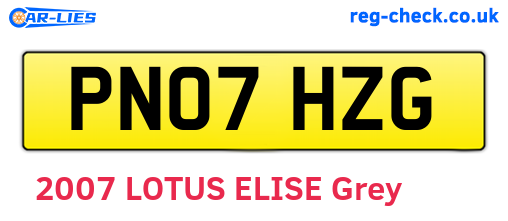 PN07HZG are the vehicle registration plates.