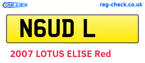 N6UDL are the vehicle registration plates.