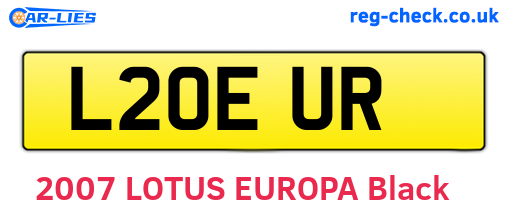 L20EUR are the vehicle registration plates.