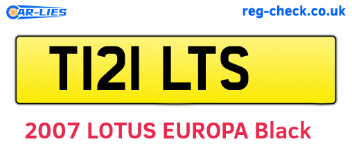 T121LTS are the vehicle registration plates.