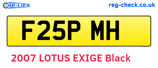 F25PMH are the vehicle registration plates.