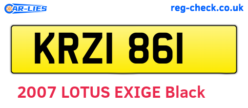 KRZ1861 are the vehicle registration plates.