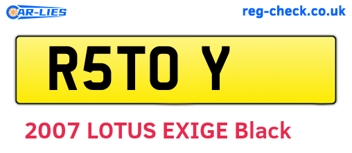 R5TOY are the vehicle registration plates.